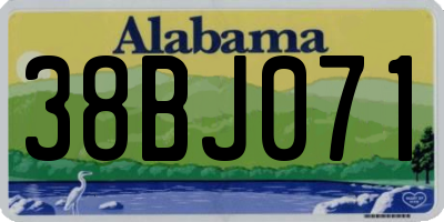 AL license plate 38BJ071