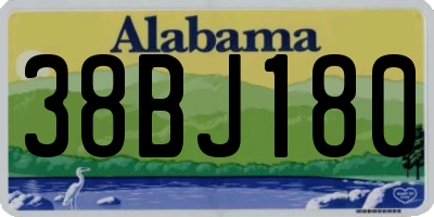 AL license plate 38BJ180