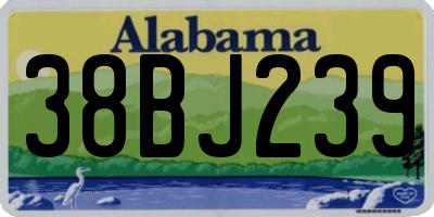 AL license plate 38BJ239