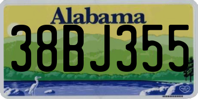 AL license plate 38BJ355