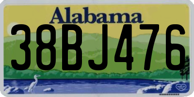 AL license plate 38BJ476