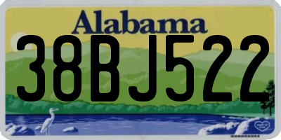 AL license plate 38BJ522