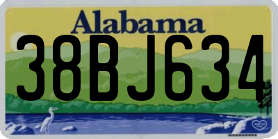 AL license plate 38BJ634