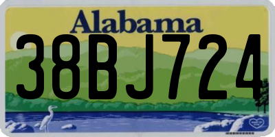 AL license plate 38BJ724