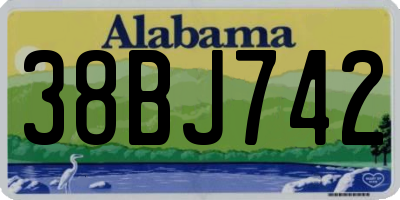 AL license plate 38BJ742