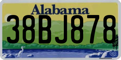 AL license plate 38BJ878