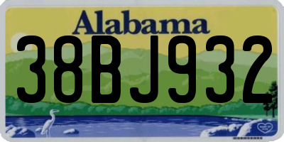 AL license plate 38BJ932