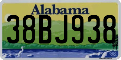 AL license plate 38BJ938
