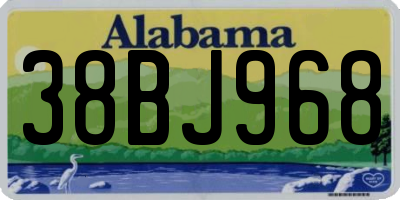 AL license plate 38BJ968
