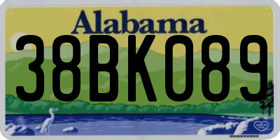 AL license plate 38BK089