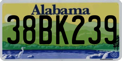AL license plate 38BK239
