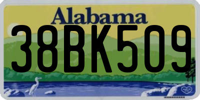 AL license plate 38BK509