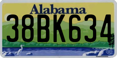 AL license plate 38BK634