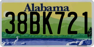 AL license plate 38BK721