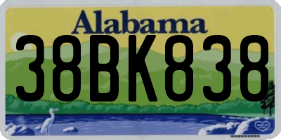 AL license plate 38BK838