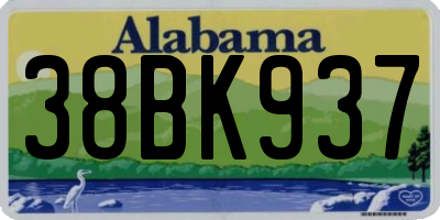 AL license plate 38BK937