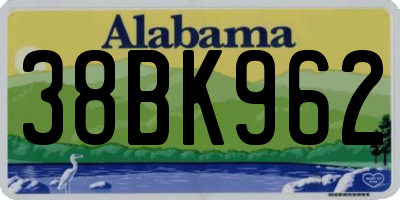 AL license plate 38BK962