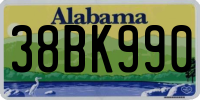 AL license plate 38BK990