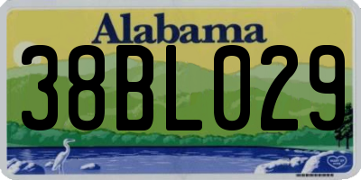 AL license plate 38BL029