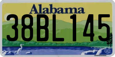 AL license plate 38BL145