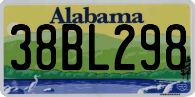AL license plate 38BL298