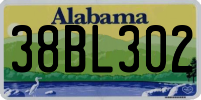 AL license plate 38BL302