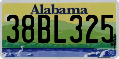 AL license plate 38BL325