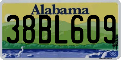 AL license plate 38BL609