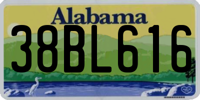 AL license plate 38BL616