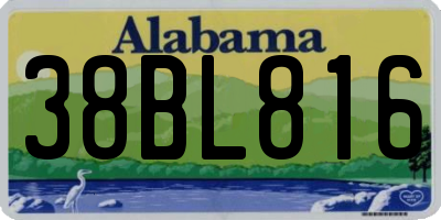 AL license plate 38BL816