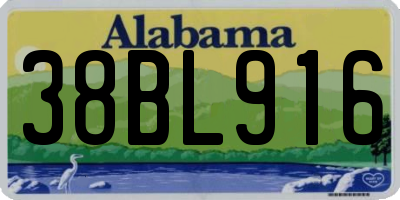 AL license plate 38BL916