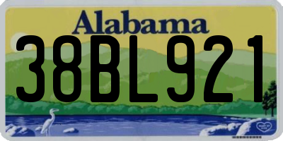 AL license plate 38BL921