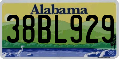 AL license plate 38BL929
