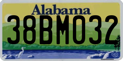 AL license plate 38BM032