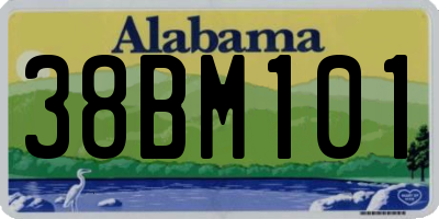 AL license plate 38BM101