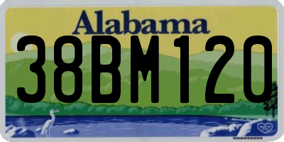 AL license plate 38BM120