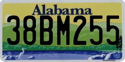 AL license plate 38BM255