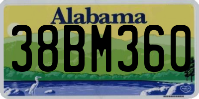 AL license plate 38BM360