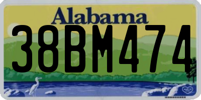 AL license plate 38BM474