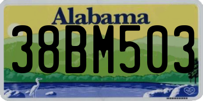 AL license plate 38BM503