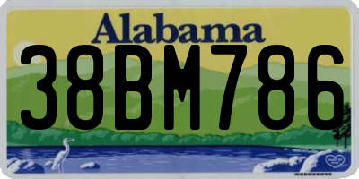 AL license plate 38BM786