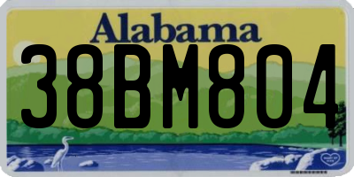 AL license plate 38BM804
