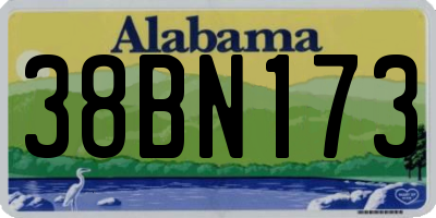 AL license plate 38BN173
