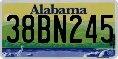 AL license plate 38BN245