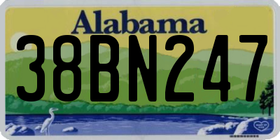 AL license plate 38BN247
