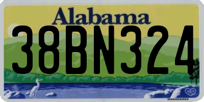 AL license plate 38BN324