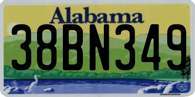 AL license plate 38BN349
