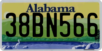 AL license plate 38BN566