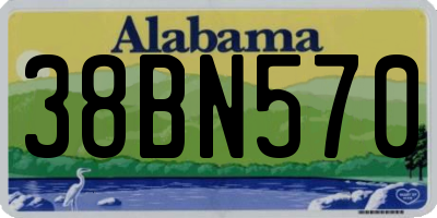 AL license plate 38BN570