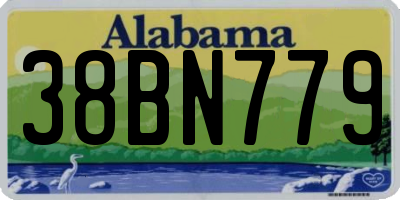 AL license plate 38BN779